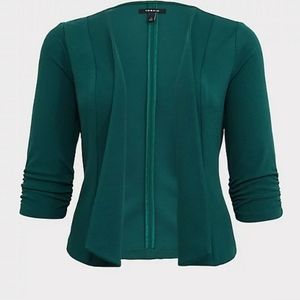 Torrid Green Crepe Blazer